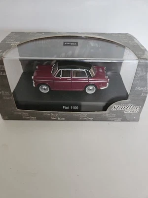 STARLINE FIAT 1100 Red 1/43 Model Car Mint In Box - Image 1 of 3