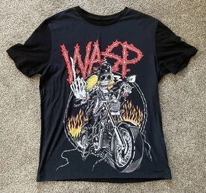 1980’s WASP Heavy Metal Band T Shirt Motorcycle Graphic Size XL Single Stitch - Bild 1 von 6