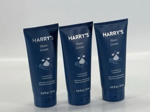 Pack of 3 - Harry's Shave Cream with Aloe & Eucalyptus 6 fl oz - NEW - Picture 1 of 3