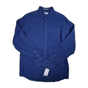 Replay Herren Garment Dyed Organic Cotton Hemd Blau Langarm XL UVP 100£ - Bild 1 von 13