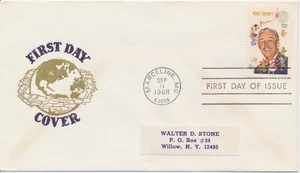 #1355 Walt Disney Van Dahl color variety cachet First Day cover - Picture 1 of 1
