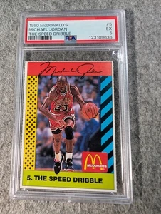 1990 McDonald's Michael Jordan #5 PSA 5 EX The Speed Dribble Bulls NBA - Foto 1 di 1
