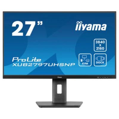 IIYAMA 27" ProLite 4K 60Hz 4ms USB-C PD96W IPS Monitor 16:9 XUB2797UHSNP-B1 - Image 1 of 4