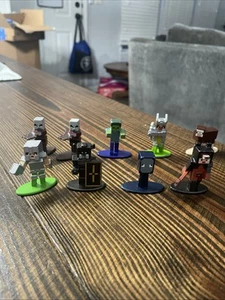 Minecraft Dungeons Metal Mini Figures Lot Of 9 - Die Cast Collectible Java Toys - Picture 1 of 11