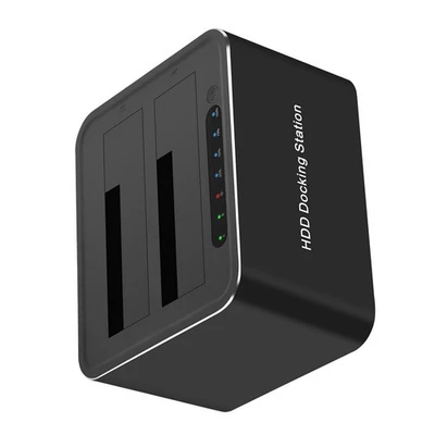 USB 3.0 SATA Dual Hard Disk Base Mobile Hard Disk Offline Clone 2.5/3.5in Disk - Image 1 of 4