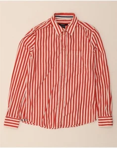 GANT Womens Shirt UK 14 Large Red Striped Cotton BD09 - Picture 1 of 3