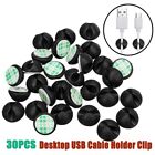 Stay Organized with 30pcs USB Wire Cable Line Clips for Desk and Wall Use