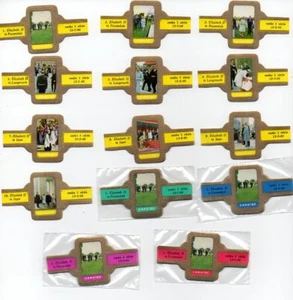 Vitolas. Caraibe "Viaje de Isabel II a Ieper", azul. 10 vitolas. - Imagen 1 de 1