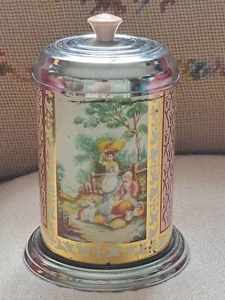  Vintage Chrome Art Deco Tea Caddy, Made In England - Picture 1 of 9