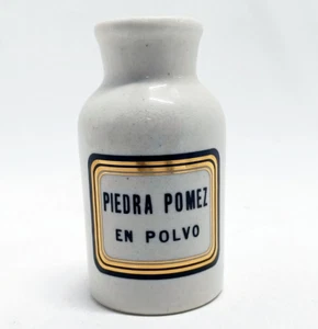 C.A.M Creatively Active Minds - Small Ceramic Apothecary Jar w Gold Label - Picture 1 of 7