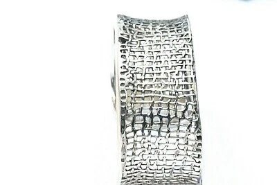 Wide Open Lace Cuff Bangle Vintage Estate Bracelet Sterling Silver - Imagem 1 de 4