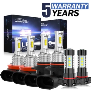Faros LED luz antiniebla haz alto bajo para Subaru Impreza 2012 2013 2014 - Imagen 1 de 16