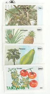 1995 Tansania Sc# 1329-32 - Heimische Obstsorten, Flora. MNH Cv 5,50 $ - Bild 1 von 1