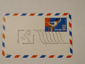 OLYMPIC POSTAL CARD US SCOTT #UXC18 LAKE PLACID TORCH RELAY CANCEL - Picture 1 of 1