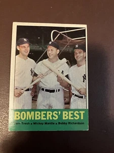 Topps #173 - Bombers' Best - Mickey Mantle, Tom Tresh, Bobby Richardson - READ - Picture 1 of 8