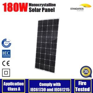 180W MONO SOLAR PANEL HOME OFF GIRD GENERATOR CARAVAN CAMPING 12V BATTERY CHARGE - Picture 1 of 2