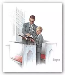 RELIGIÖSER KUNSTDRUCK In His Spirit Norman Rockwell - Bild 1 von 1