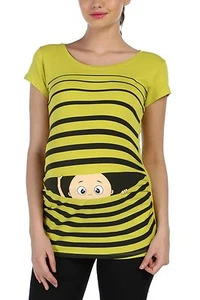 Camiseta de maternidad moda de maternidad embarazo regalo mirar divertido NUEVO - Imagen 1 de 9