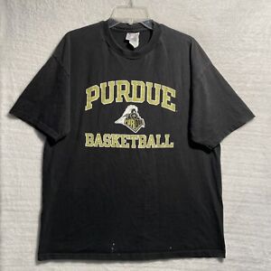NCAA Champion Purdue Basketball Shirt Mens XL Black Graphic Short Sleeve Read