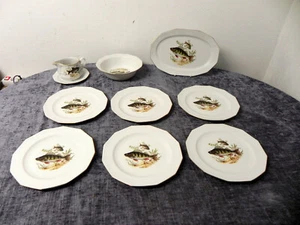 Servizio da pesce Winterling Kirchenlamitz Bavaria 6 piatti salsiera ciotola piatto - Foto 1 di 11