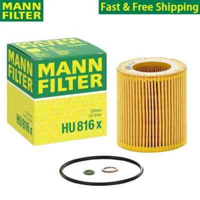 MANN Oil FIlter HU816x For BMW 07-17 1,3,5,6,7,X1,X3,X5,X6,Z4, 11 42 7 566 327 - Image 1 of 4