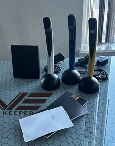 *** Bang & Olufsen B&O 3x BeoCom 2 Yellow Blue Silver Set of 3 + BeoLine *** - Picture 1 of 18
