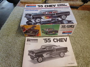 Vintage 1975 Monogram 55 Chev. Bausatz # 2211. Nur Karton. - Bild 1 von 3