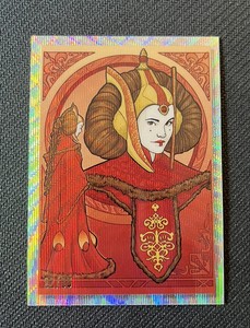 2023 Topps Star Wars Galaxy Chrome Queen Amidala Wsw-8 Wave Refractor /35