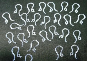 24 cables de goma para pendientes con bucle hipoalergénico pendiente perforado anzuelos FPE186 - Imagen 1 de 3