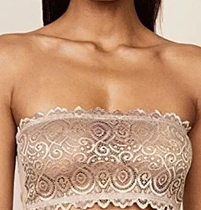 Free People Spitzen Wende Bandeau OB760921 Gr. XS/SM Braut Nude Neutral Neu mit Etikett - Bild 1 von 9