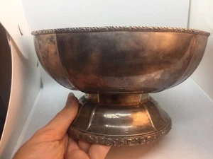 Vintage 1920s Czech 800 Silver Footed Bowl GUC - Picture 1 of 9
