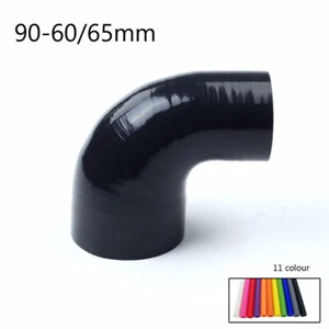 Tubo acoplador manguera silicona codo 90 grados negro para ID 60mm a 65mm - Imagen 1 de 6