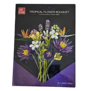 Ramo de flores tropicales Jie Star jardín botánico bloque de construcción nuevo sellado  - Imagen 1 de 4