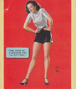 Vintage Earl Moran Mutoscope Card Sure Show Me A Diamond And I'll Play Ball