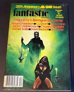 Fantastic Stories December 1977 Lin Carter/L. Sprague de Camp Fantasy VERY FINE+ - Picture 1 of 4