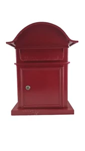 Cassetta postale posta lettere buca in ferro rossa con chiave da esterno  - Imagen 1 de 3