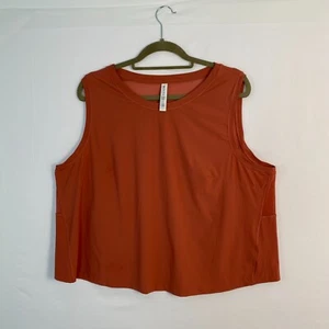 Athleta Size 1X Orange Effortless Muscule Camisole Women's Top Hiking Outdoor - Picture 1 of 13