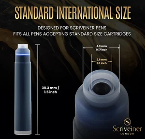 Fountain Pen Ink Cartridges - Blue - 20 Standard International Ink Cartridges... - Picture 1 of 1