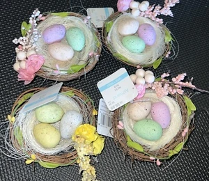 Lot Of 4 Easter Spring Nest Ashland Michael’s Great For Decor Wreath Making  - Picture 1 of 3