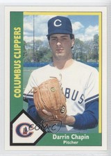 1990 CMC AAA Columbus Clippers Green Backs Darrin Chapin #20