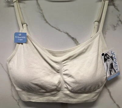 Sujetador corto Jockey talla grande microfibra sin costuras copas extraíbles correas ajustables Foto 1 de 4