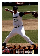 2008 Salem Avalanche Grandstand #4 Corey Bass Petal Mississippi MS Baseball Card