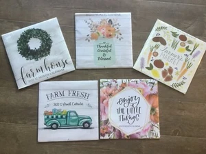 2022 Set of Five Calendars Farm Fresh Farmers Market Blessed Enjoy Little Things - Picture 1 of 2