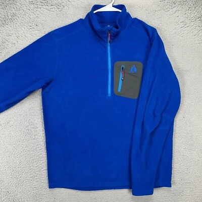 Eddie Bauer First Ascent Men Pullover Fleece Sweatshirt Large Tall Blue Half Zip - Image 1 of 4