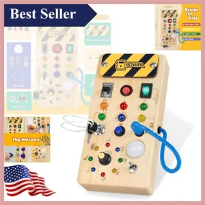 Interactive Montessori Toy with Safe LED Light Switches - Educational Play - Picture 1 of 8