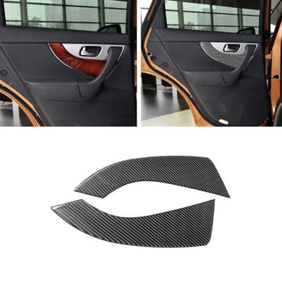 Cubierta del panel lateral de la puerta trasera de fibra de carbono para Infiniti FX35 FX37 FX50 QX70 Foto 1 de 4