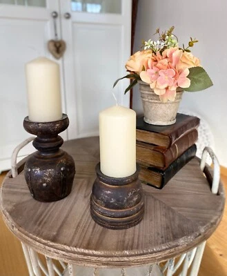 Kerzenständer Kerzenhalter Vintage Antik Rustikal Landhaus Deko Chic Antique - Bild 1 von 4