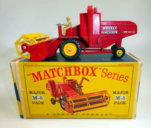 Llantas rojas amarillas Matchbox Major Pack M5A Massey Ferguson cosechadora v&H en caja - Imagen 1 de 11