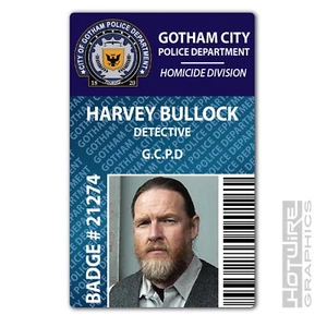 Plastic ID Card (TV Series Prop) - Harvey Bullock GCPD Detective GOTHAM City - Imagen 1 de 2