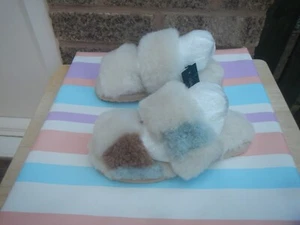 EMU AUSTRALIA SHEEPSKIN LADIES SIZE 3 CREAM/BIEGE SLIPPERS/SLIDERS NWT - Picture 1 of 6